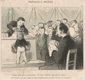 Första stora priset i matematik, M. Cabuchet av Honoré Daumier