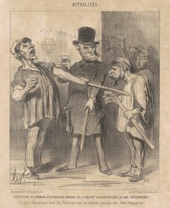 Förmån ... av en ... medlem ... den tionde december ... av Honoré Daumier