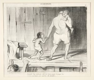 När barnen har skött sig väl av Honoré Daumier
