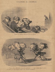 När en tråkig talare står på pallen av Honoré Daumier