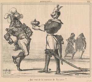 Vem vill ha Bysantiums krona? av Honoré Daumier