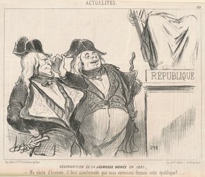 Återuppträdandet av den gyllene ungdomen 1851 av Honoré Daumier