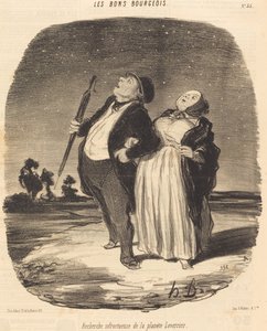 Misslyckad sökning efter planeten Leverrier av Honoré Daumier