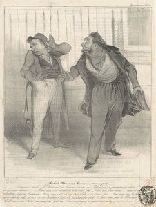 Robert Macaire resebiträde av Honoré Daumier