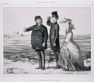 Souvenir av konstnärer- på La Varenne-Saint-Maur av Honoré Daumier
