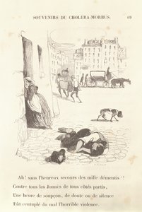 Minnen av Kolera-Morbus, 1840 av Honoré Daumier