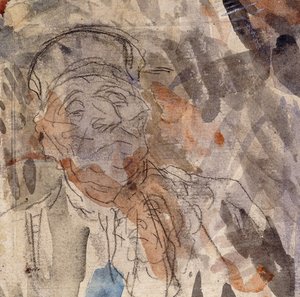 Studie av en advokat; Etude d "un Avocat; Honore Daumier av Honoré Daumier