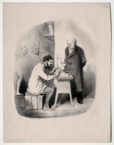 The Artists, skylt 2: Du måste modellera mig på det här sättet en dag av Honoré Daumier