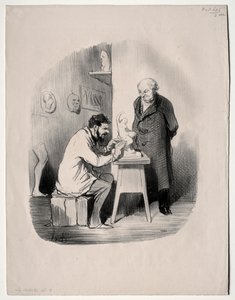The Artists, skylt 2: Du måste modellera mig på det här sättet en dag, 1848. av Honoré Daumier