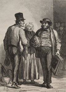 Auktionsrummet: Köpmännen. av Honoré Daumier