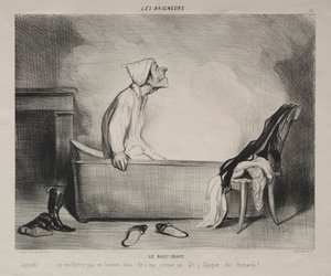 The Bathers, skylt 12: The Hot Bath, 28 oktober 1839. av Honoré Daumier