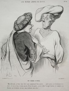 The Beautiful Days of Life, skylt 30: An Indian Custom, 1844. av Honoré Daumier