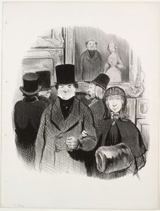 Livets vackra dagar, skylt 59: När ens porträtt är på salongen av Honoré Daumier
