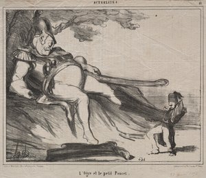 Kosackerna för skratt (skylt 61): Ogren och hans lilla Tom Thumb av Honoré Daumier