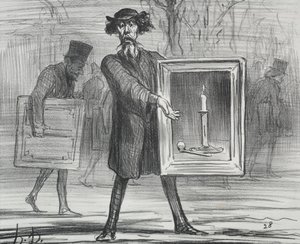 Utställningen 1859 (skylt 1): De har vägrat detta, Ignoramuserna! av Honoré Daumier