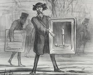 Utställningen från 1859 plåt 1: De har vägrat detta, Ignoramuserna!, 1859. av Honoré Daumier