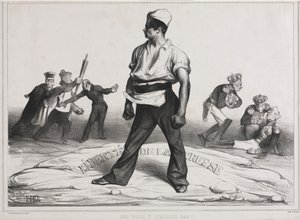 The Monthly Association (プレート 20): 干渉しないでください!swedish av Honoré Daumier