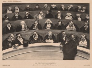 The Monthly Association skylt 18: The Legislative Belly, 1834. av Honoré Daumier