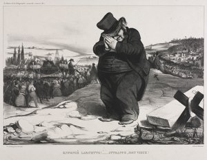 The Monthly Association tallrik 22: Failed Lafayette! Det tjänar dig rätt, min gamla vän!, 1834. av Honoré Daumier