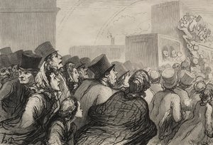 Järnvägen: Söndagsutflykten. av Honoré Daumier