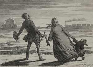 Järnvägen: För sent. av Honoré Daumier