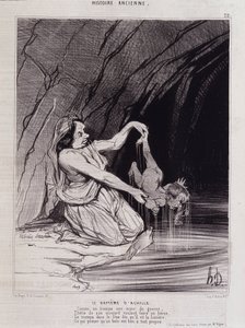 Akilles dop - i "" Charivari "" v.1840 - Honore Daumier av Honoré Daumier