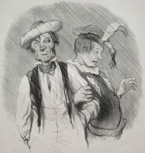 Livets vackra dagar, tallrik 18: Mardi gras av Honoré Daumier