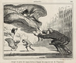 Faran med att bära ringkjolar... av Honoré Daumier