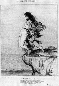 Saphos (Sappho) död. "" Ung dam, se eller led oss Kärlek! Under våra fötter så söta, gueux gräver en abime, eller vi faller lätt; ty från nöje till brott är vägen mycket kort.” Serie de l