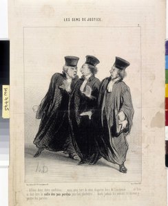 Rättvisans folk. Tecknad av Honore Daumier (1808-1879), 37,5x28. Utdrag ur tidningen Le”” Charivari””, Musee des Beaux Arts, Palais Longchamp, Marseille av Honoré Daumier