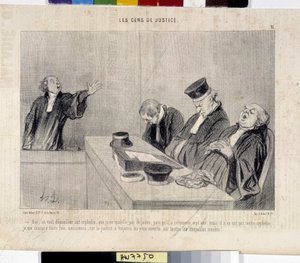 Rättvisans folk. Tecknad av Honore Daumier (1808-1879), från tidningen Le” Charivari””, 37,5x28. Musee des Beaux Arts, Palais Longchamp, Marseille. av Honoré Daumier