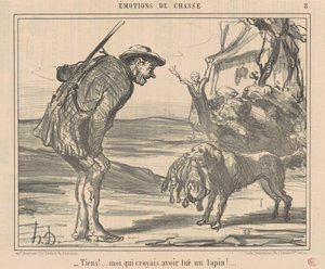 Här! Jag trodde att jag hade dödat en kanin! ... av Honoré Daumier