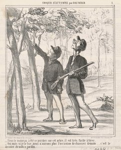 Här har sparven suttit uppe av Honoré Daumier