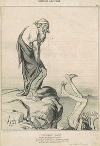 Telemachus och mentor av Honoré Daumier