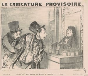 Är allt betalt? Vi gjorde bara... hej av Honoré Daumier