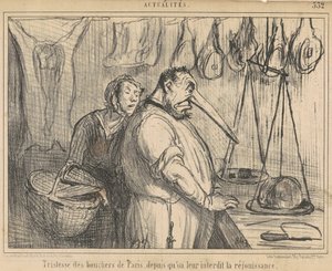 Sorg för slaktarna i Paris... av Honoré Daumier