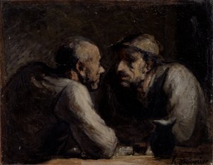 Två drinkare av Honoré Daumier