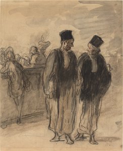 Två advokater av Honoré Daumier