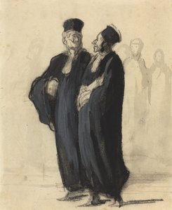 Två advokater av Honoré Daumier