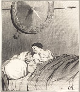Odysseus och Penelope av Honoré Daumier