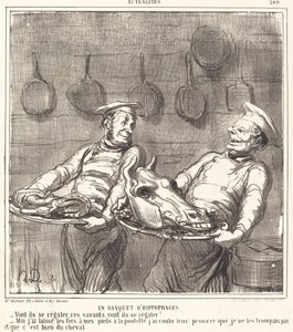 En bankett av hästätare av Honoré Daumier
