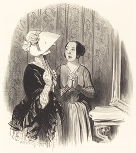 En Pamela hatt av Honoré Daumier