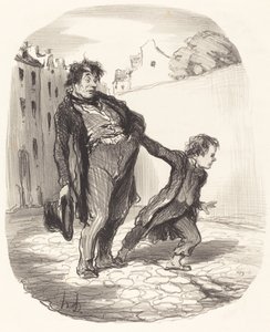 En modellson av Honoré Daumier