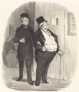 En dag av förmånsrepresentation... av Honoré Daumier