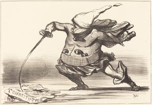 En Matamore som bär en... stövel... av Honoré Daumier