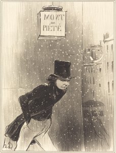 En gentleman under sitt företag av Honoré Daumier