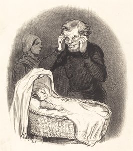 En lycklig pappa av Honoré Daumier