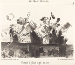 Ett nöjetåg som är lite för gladt av Honoré Daumier