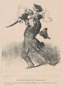 En medborgare irriterad av bufflarna av Honoré Daumier