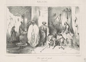 Ett vakthus målat av Decamps av Honoré Daumier